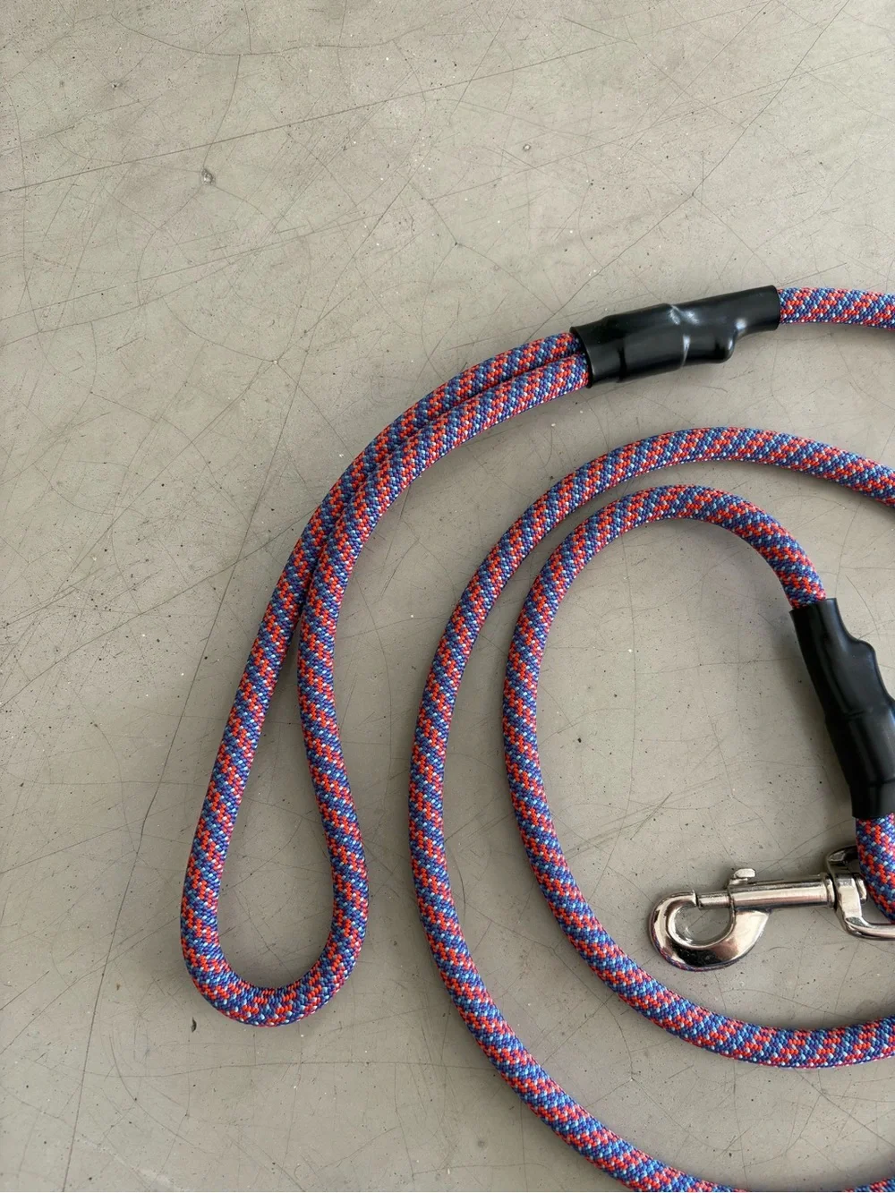 Red and Blue Braided Cord Dog Leash